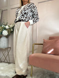 Load image into Gallery viewer, Soft Tweed Inspired Pant - Latte - Wardrobe By Simone
