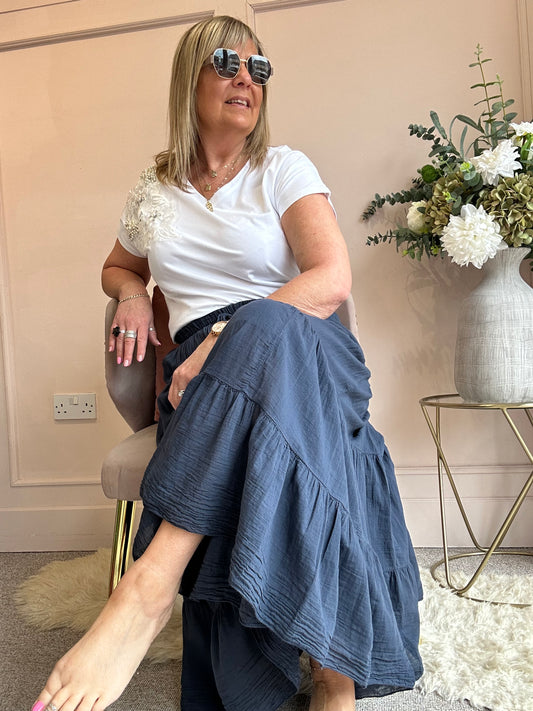 Gypsy Maxi Skirt - Navy - Wardrobe By Simone