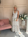 Load image into Gallery viewer, Spotty Dotty Dress - Cream/Brown - Wardrobe By Simone

