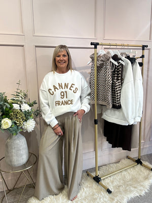 Cannes 91 Sweatshirt  - White