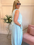 Load image into Gallery viewer, Crinkle Asymmetric Vest Top - Pale Blue
