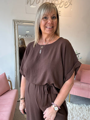 Stylish Jumpsuit - Brown