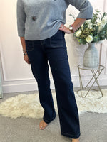 Indigo Front Pocket Wide Jean -  Denim - Wardrobe By Simone