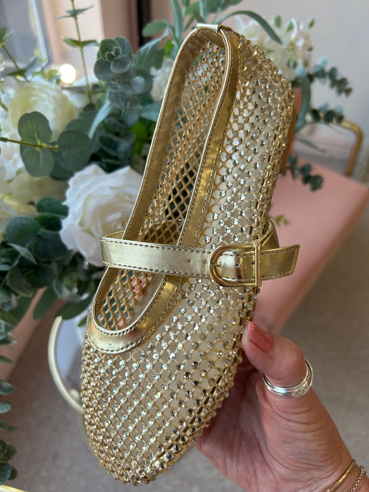 Gold Sparkle Mary Jane - Gold - Wardrobe By Simone