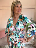 Load image into Gallery viewer, Vibrant Aztec Maxi Dress - Mint Green/Mix - Wardrobe By Simone
