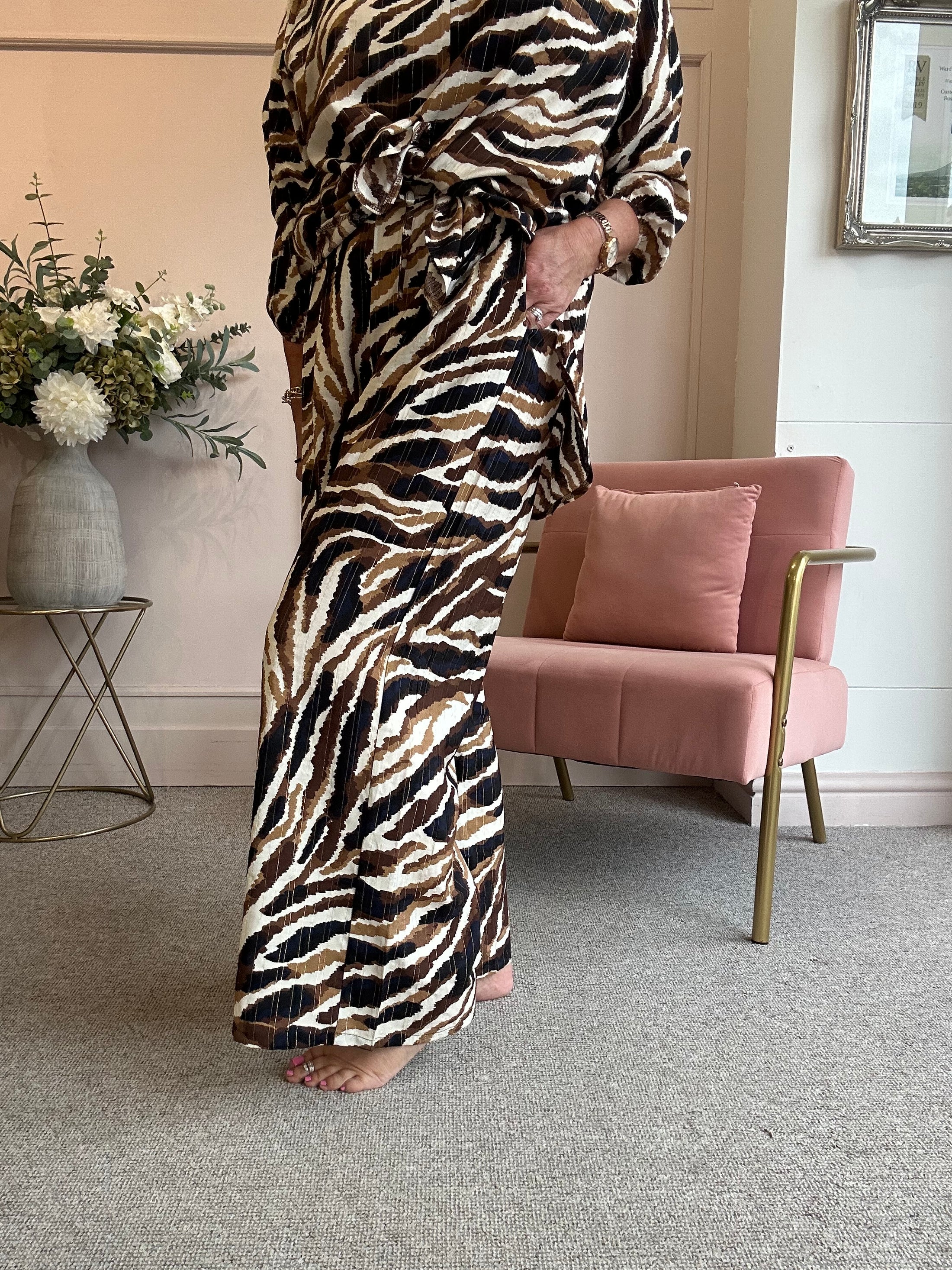 Crazy Zebra Pant - Brown/Black