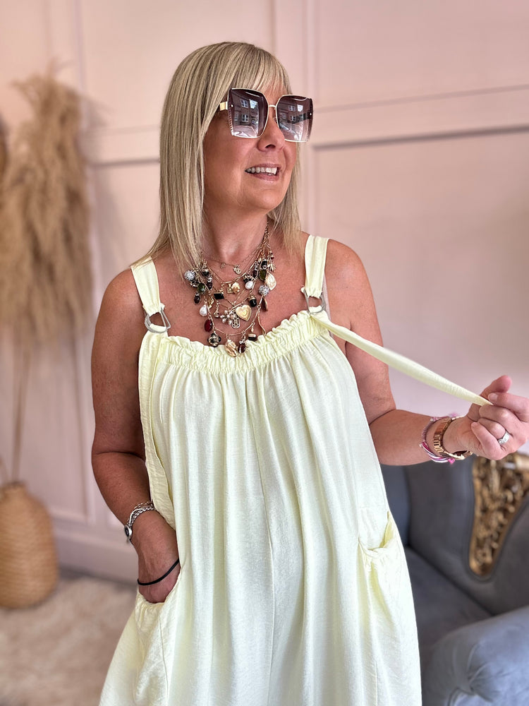 Fun dungarees - Yellow