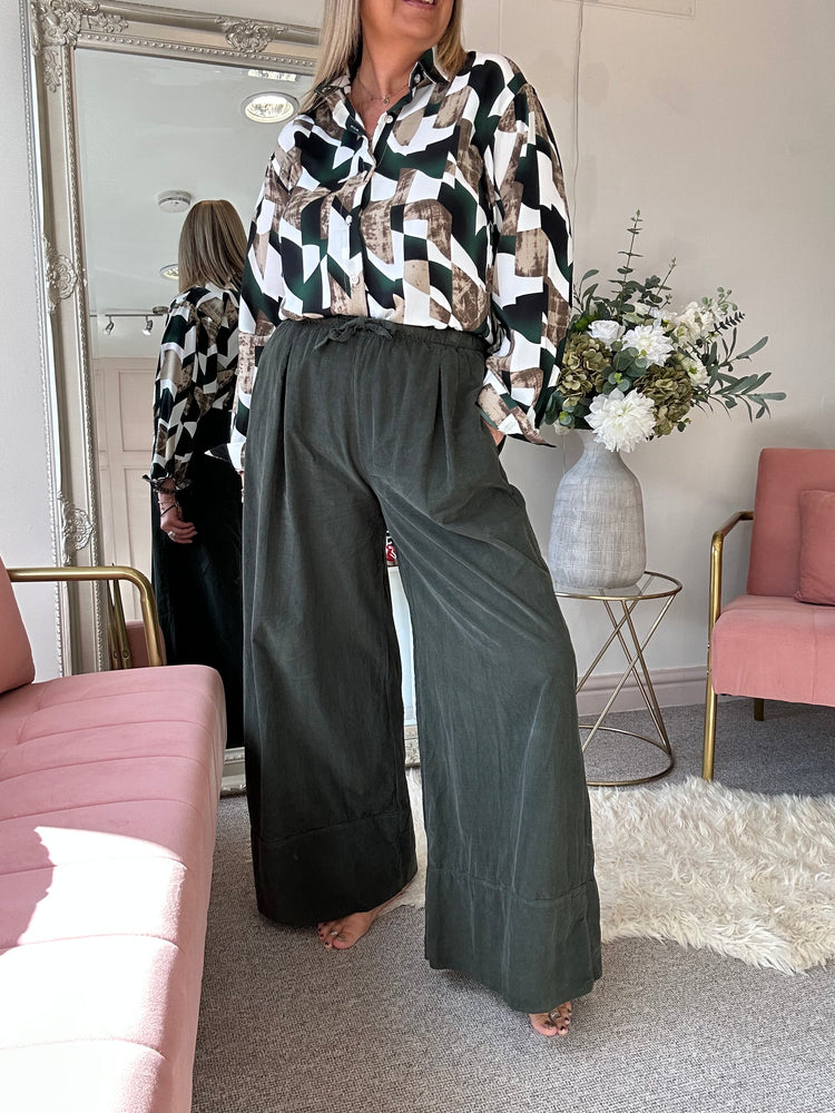 Wide Corduroy Pant - Khaki