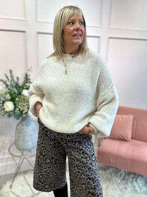 Chunky Knitted Jumper - Cream