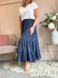 Load image into Gallery viewer, Gypsy Maxi Skirt - Navy - Wardrobe By Simone
