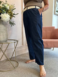 Load image into Gallery viewer, Wide Belted Pant - Denim Blue
