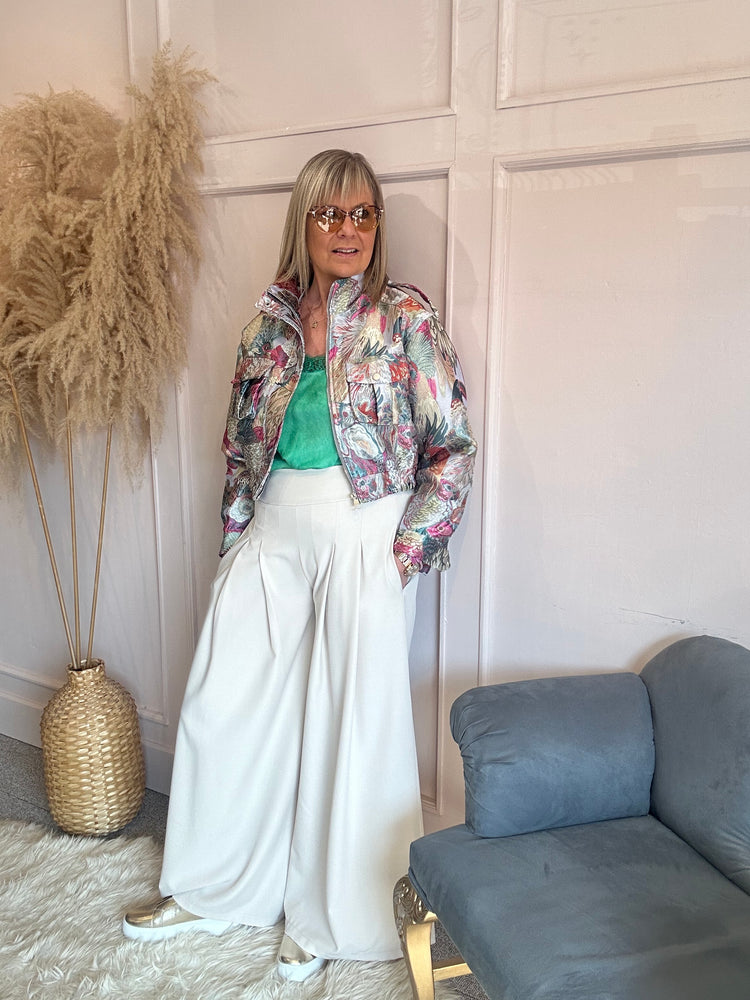 Glam Exotic Bird Design Jacket - Mixed
