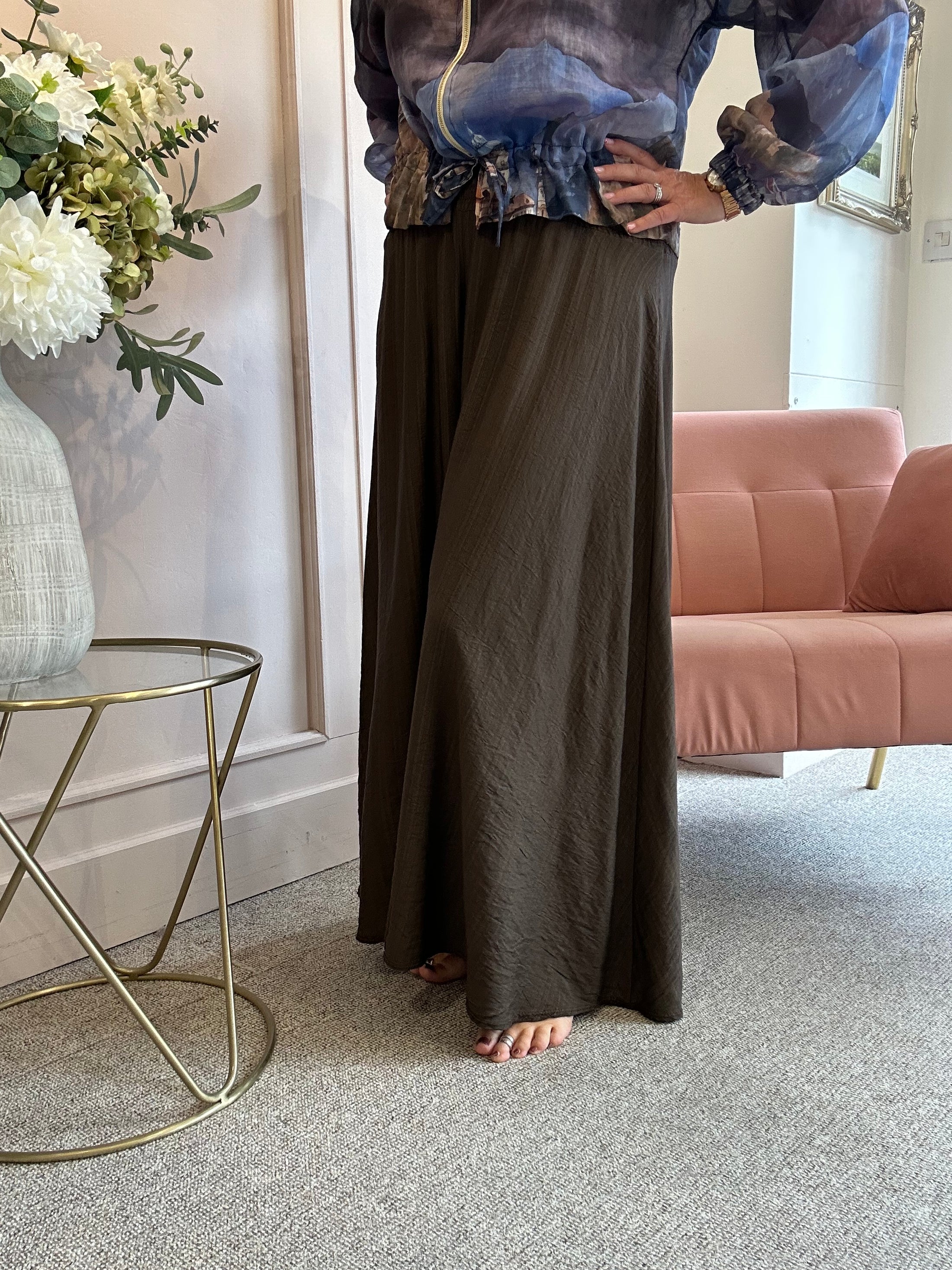 Wide Leg Pant - Chocolate Brown