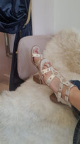 Load image into Gallery viewer, Gold Stud & Star Strap Sandal - Pale Gold - Wardrobe By Simone

