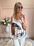 Load image into Gallery viewer, Santorini Cami Top - Teal/Brown - Wardrobe By Simone
