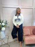 Load image into Gallery viewer, New York Denim Collar Jumper - Cream
