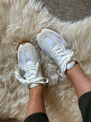 Bling Silver Flash Trainer - White - Wardrobe By Simone