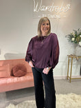 Load image into Gallery viewer, Satin Blouse - Plum
