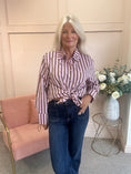 Load image into Gallery viewer, Jewels & Stripes Shirt - Candy Pink/Caramel
