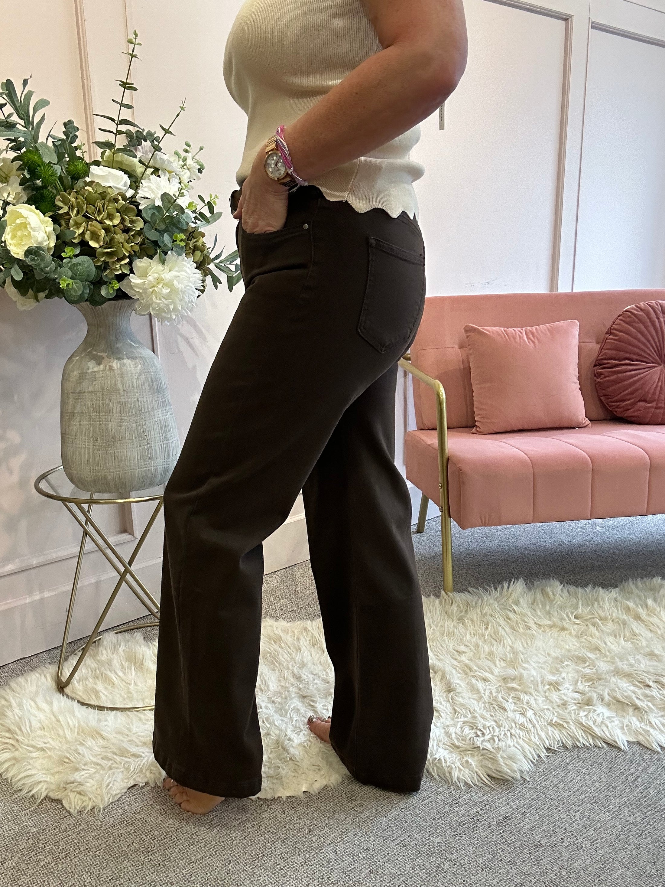 Super Cool Wide Jean - Brown