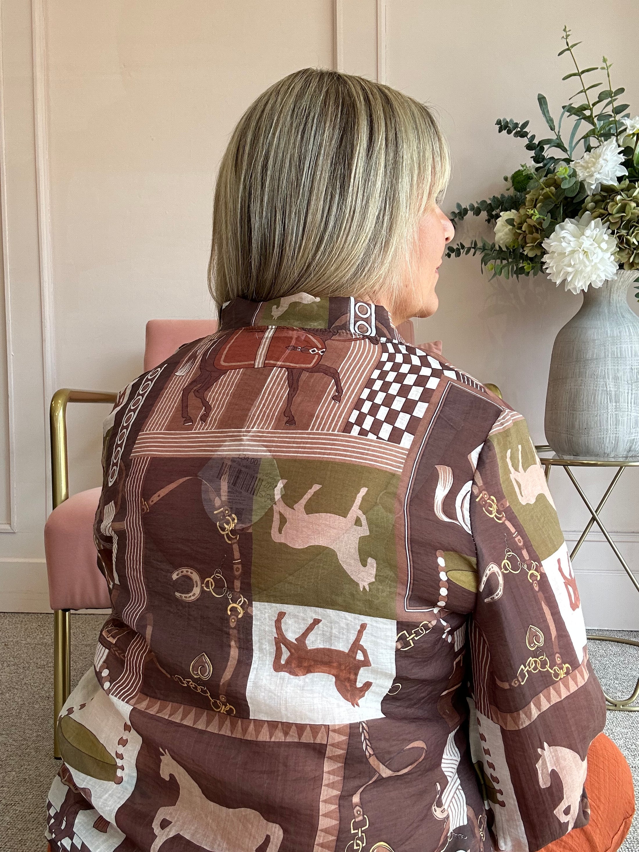 Horse & Bridle Zip Jacket - Browns/Greens