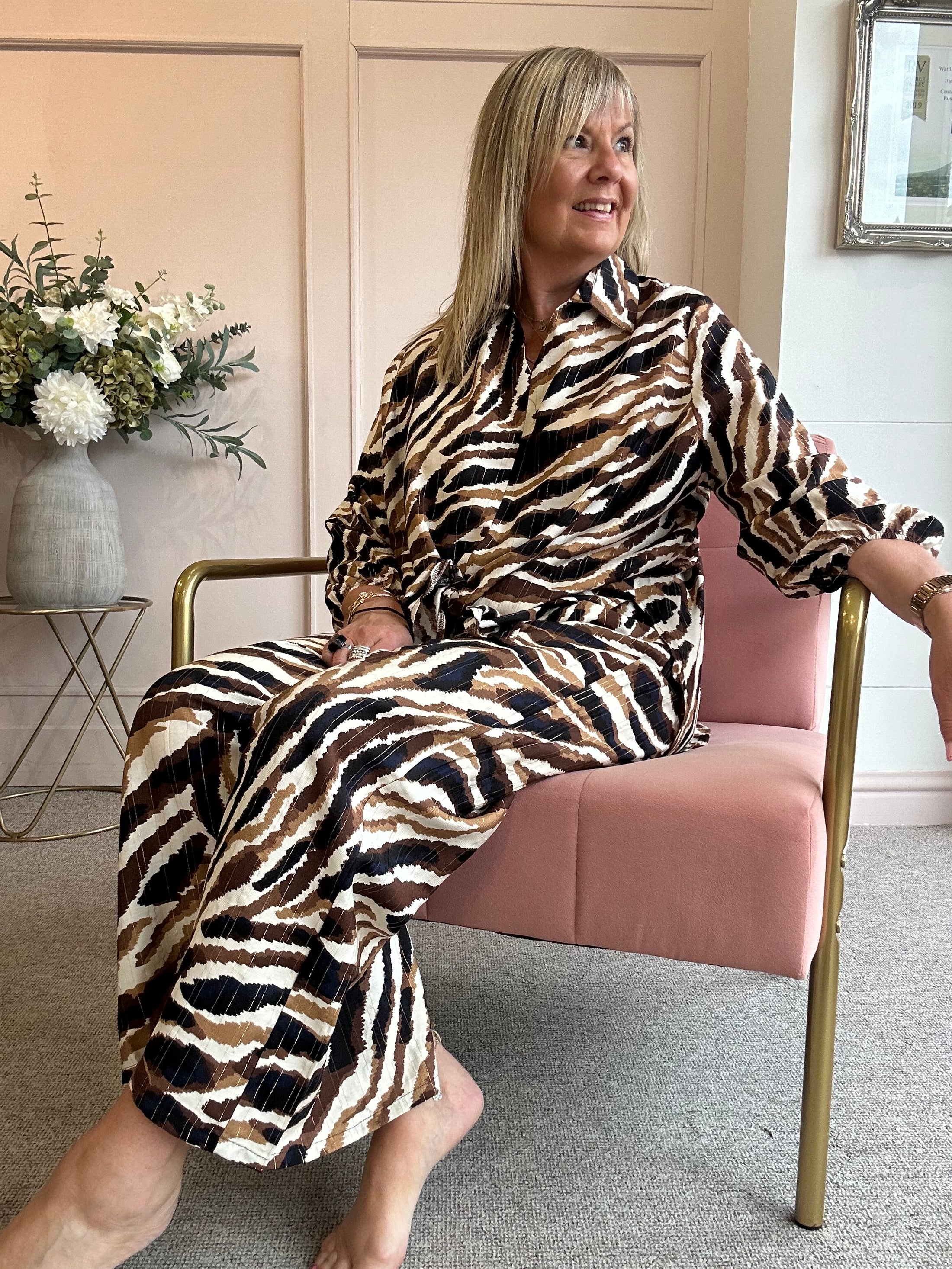 Crazy Zebra Pant - Brown/Black