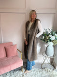 Load image into Gallery viewer, Fabulous Faux Fur Long Gilet - Beige
