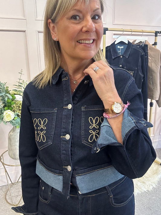 Boxed Style Denim Jacket - Indigo Denim