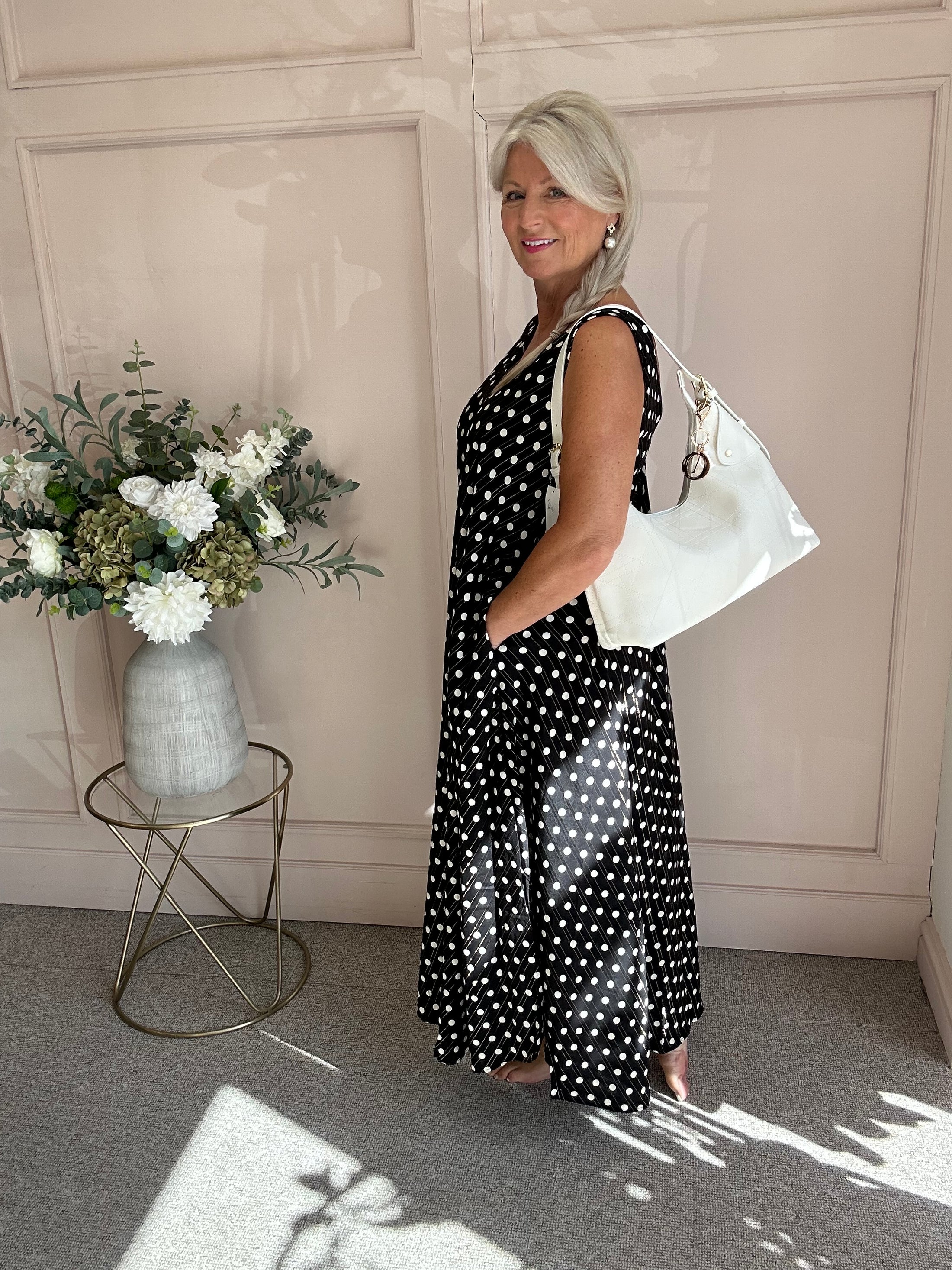 Polka Dot With Gold Shimmer - Black/White - Wardrobe By Simone