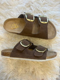 Load image into Gallery viewer, Violet Two Buckle Mule Sandal - Brown
