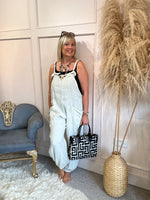 Linen dungarees - Beige - Wardrobe By Simone
