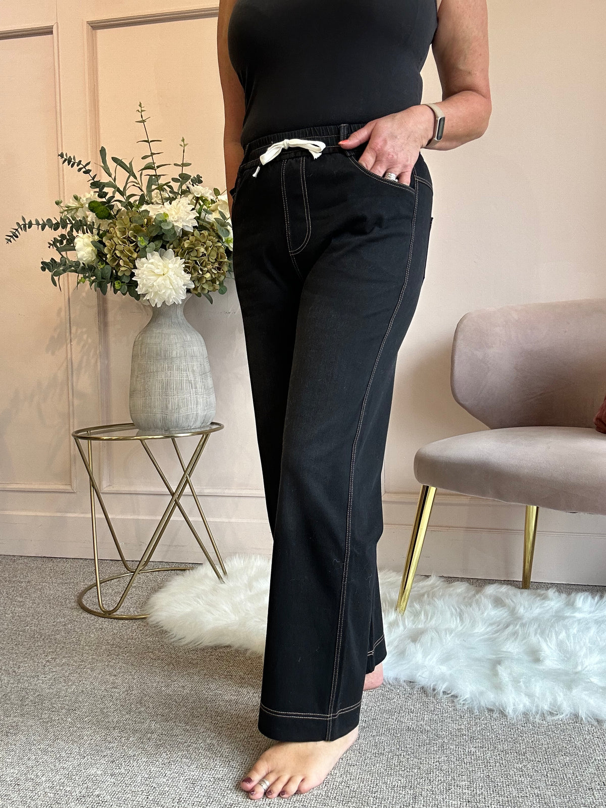 Jean Style Lounge Pant - Black