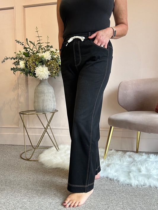 Jean Style Lounge Pant - Black - Wardrobe By Simone