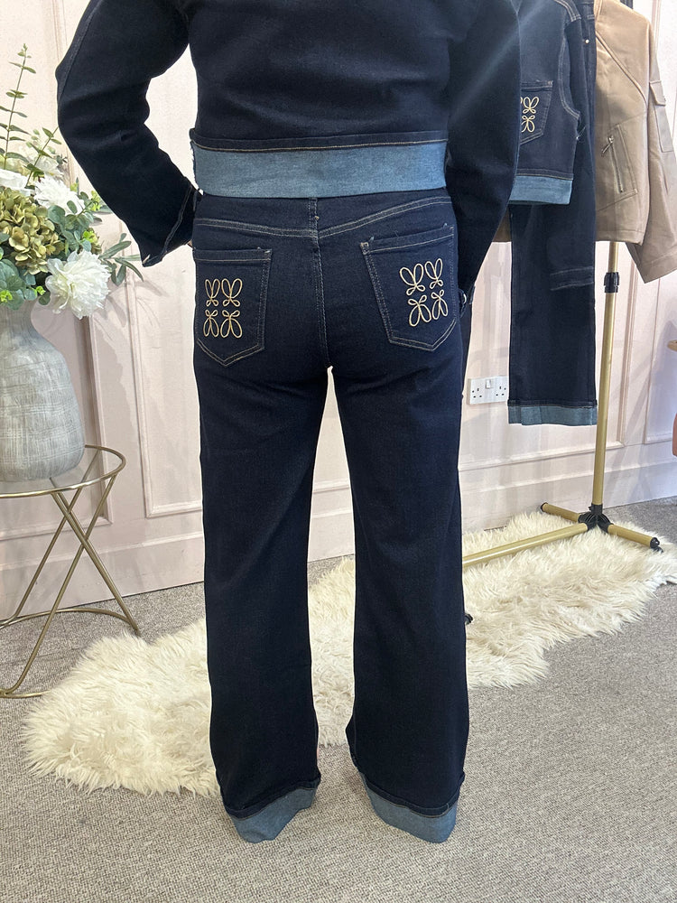 Wide Cuffed Jean - Indigo Denim