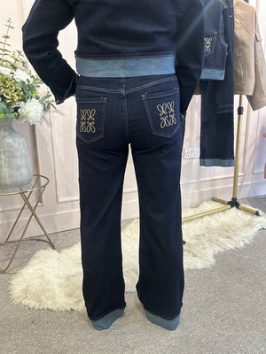 Wide Cuffed Jean - Indigo Denim