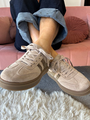 Trainer - Beige/Leopard