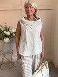 Load image into Gallery viewer, Cowl Neck Waistcoat Style Top - Stone One Size
