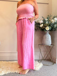 Load image into Gallery viewer, Linen Wide Pant - Candy Pink - Wardrobe By Simone
