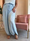 Load image into Gallery viewer, Crinkle Baggy Harem Pant - Pale Blue
