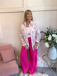 Load image into Gallery viewer, Gold Flower & Gem Detail Shirt  - Pink - Wardrobe By Simone
