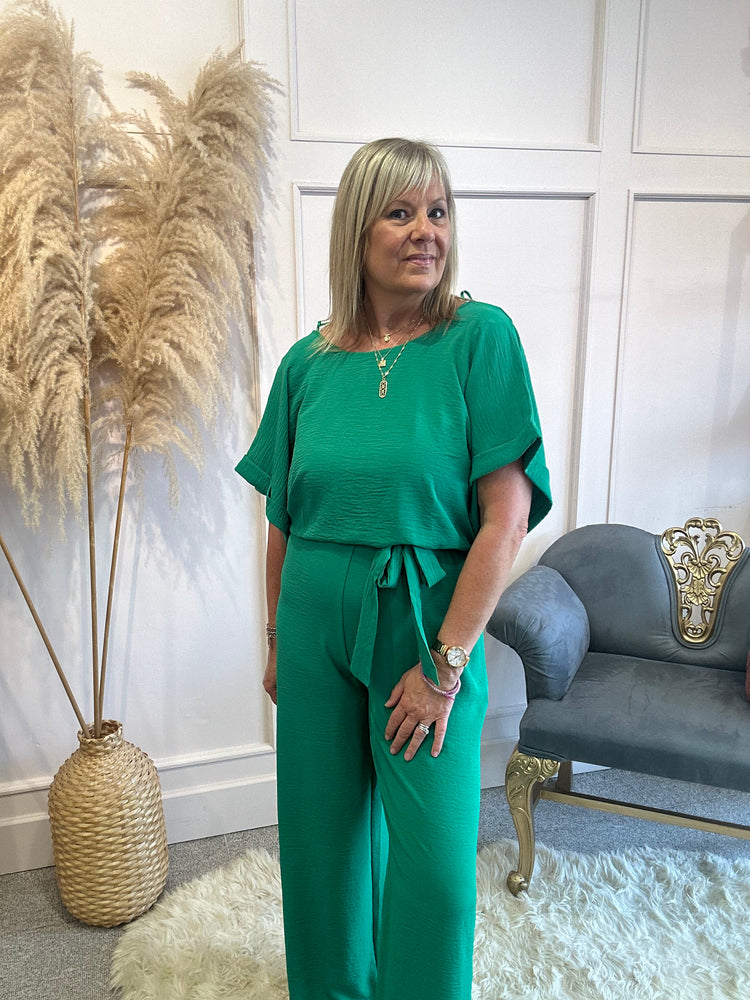Stylish Jumpsuit - Emerald Green - Wardrobe By Simone