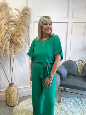 Stylish Jumpsuit - Emerald Green - Wardrobe By Simone