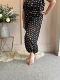 Load image into Gallery viewer, Spotty Barrel Pant - Black/White - Wardrobe By Simone
