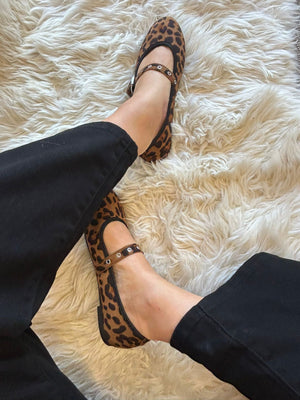 Mary Jane Iconic Strap Across - Leopard - Wardrobe By Simone