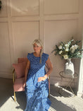Load image into Gallery viewer, Ditsy Dress - Electric Blue/White - Wardrobe By Simone
