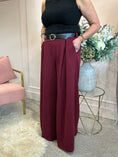 Load image into Gallery viewer, Twinkling & Sparkling Wide Leg Trouser - Burgundy
