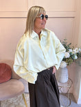 Load image into Gallery viewer, Sheer Shimmer Zipped Top - Mellow Yellow - Wardrobe By Simone
