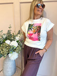 Load image into Gallery viewer, Leopard & Cocktail T Shirt  - White
