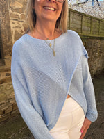 Crossover Layered Longer Jumper - Blue
