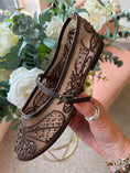 Load image into Gallery viewer, Sparkle  Beaded Mary Jane - Brown
